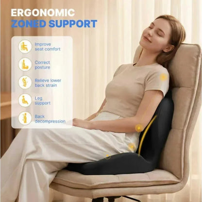 Ergonomic Memory Foam Seat Cushion Lumbar Support Pad Relieve Tailbone Sciatica Pain For Office Chair Car Seat Daily Use