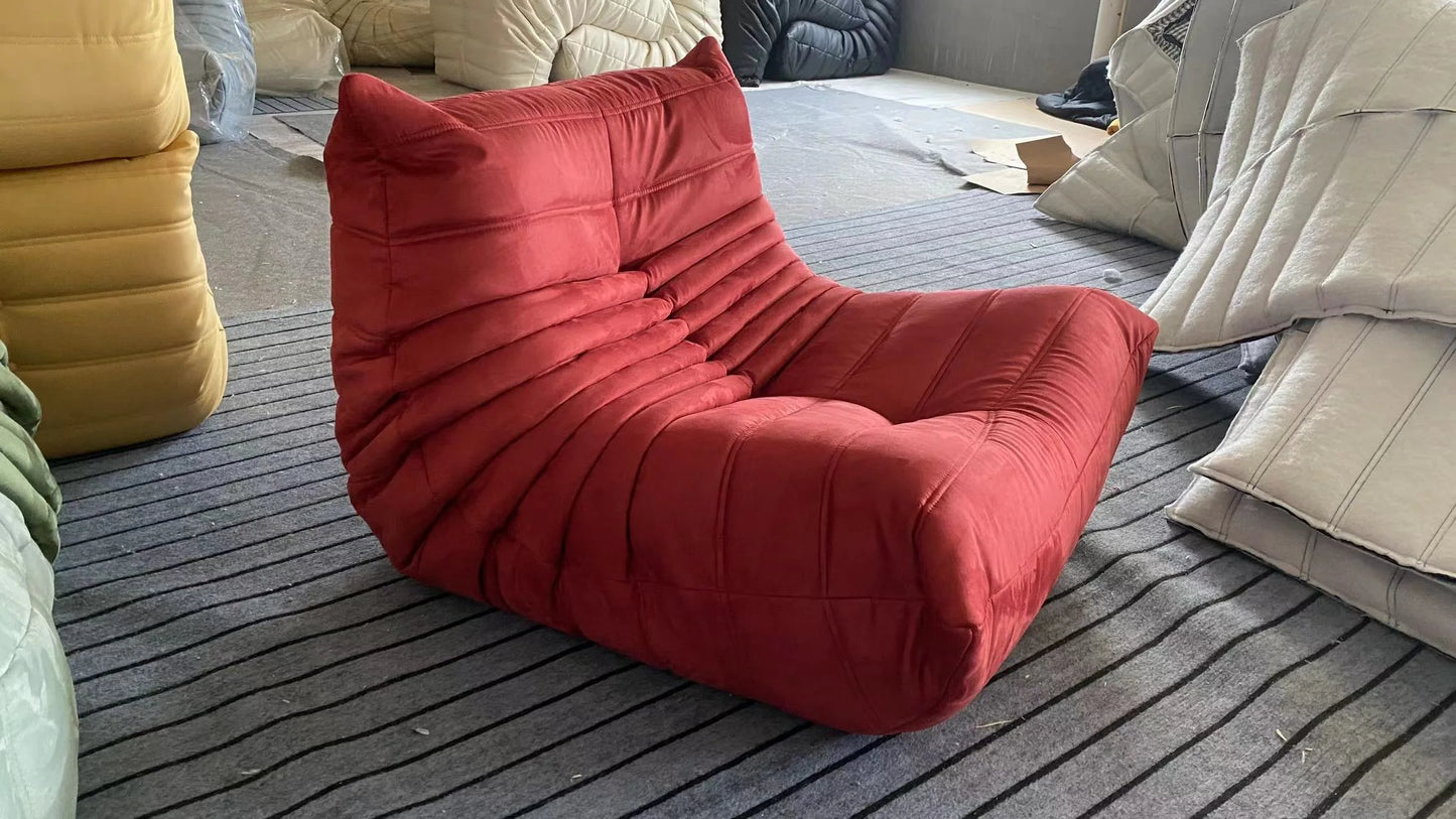 Caterpillar Single Sofa Lazy Couch Tatami Living Room Bedroom Lovely Leisure Single Chair Reading Chair Balcony Rocking Chair