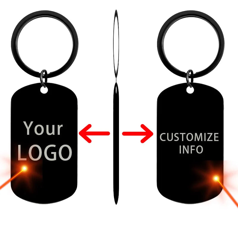 Fashion  Keychains for Men Women Custom Lettering Keychains  Engrave Date Name Logo Keyring Gift for Boyfriend Personalized