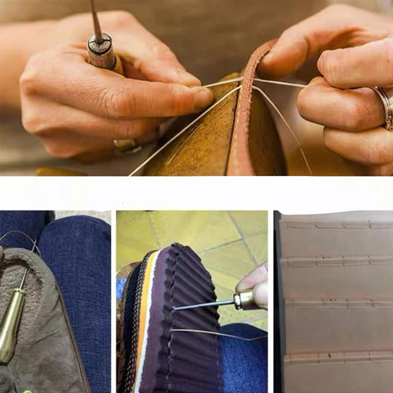 Leather Sewing Awl Set Replaceable Multifunctional Shoes Repair Tool Kit Punch Stitching Needles DIY Sewing Leathercraft