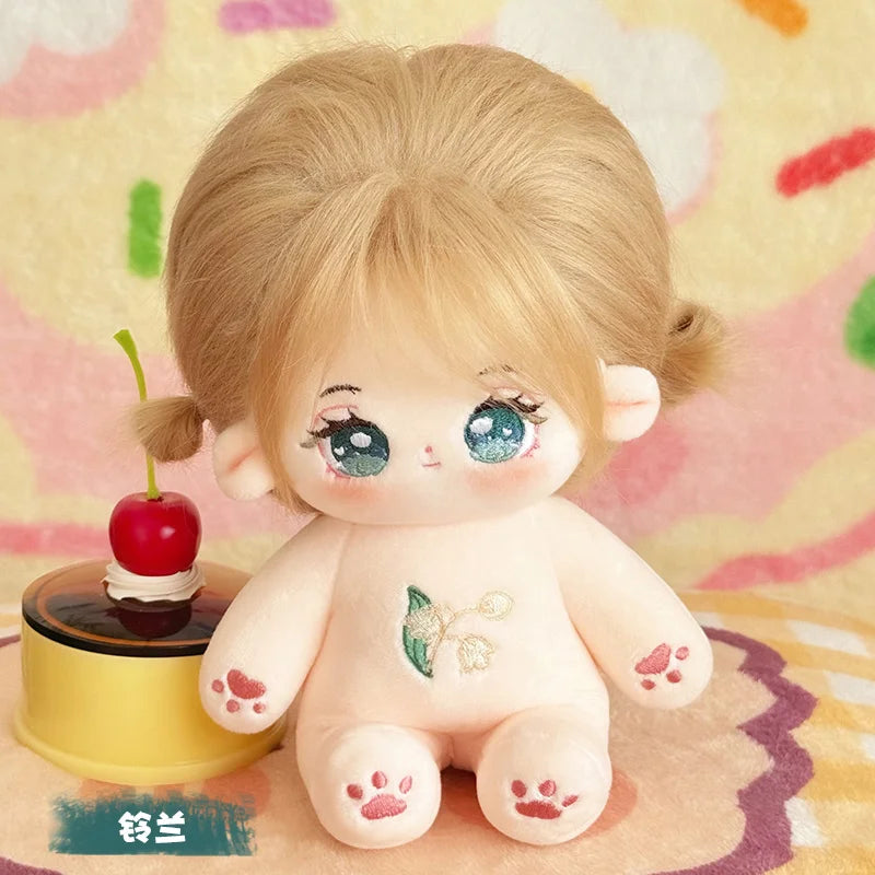 20cm Kawaii Plush Cotton Doll Idol Stuffed Super Star Figure Dolls Twelve Constellations Doll Can Change Clothes Gift