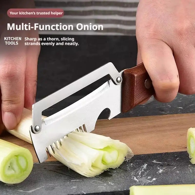 3-In-1 Stainless Steel Vegetable Peeler With Bottle Opener Onion Slicer Shredder Multi-functional Kitchen Tools 19cm 1PCS