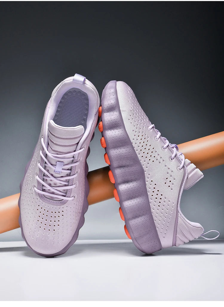 ClaWave Men Women Running Shoes Massage Particles Supercritical Cushioning Breathable Knit Sports Sneakers Non-slip Walking Shoe