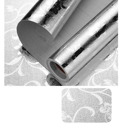kitchen stickers self-adhesive aluminum foil anti-oil waterproof wallpaper for countertops drawers cabinets shelves line
