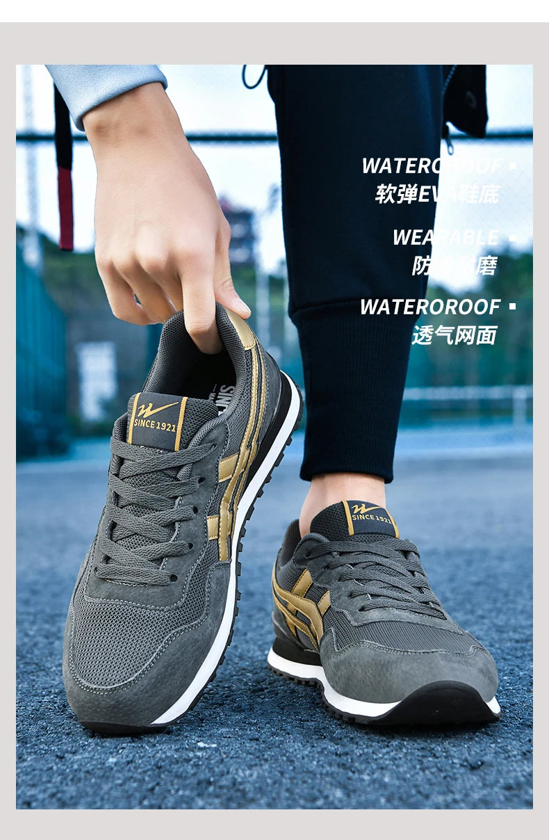 Double Star Training Walking Shoes, Breathable Mesh Sports Shoes, Versatile Fashion Trendy Men's Shoes