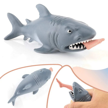 2pcs Man eating Shark Squeezing Fun Toys Terrifying Animal Mischievous Humorous Easy Stress Relieving Anti stress Toys Pinching