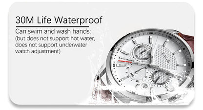 LIGE Watches Men 2024 Top Brand Luxury Casual Leather Quartz Men Watch Man Business Clock Male Sport Waterproof Date Chronograph