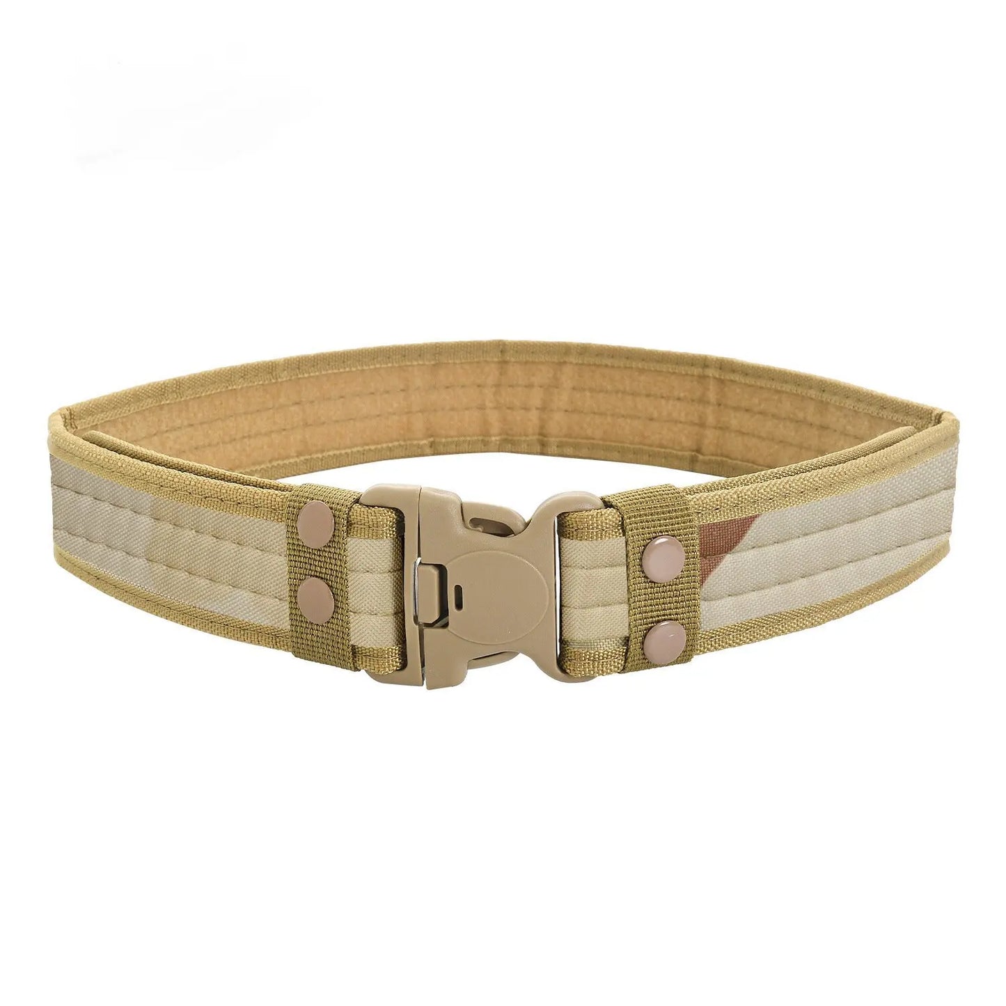 New Style Men's Quick-Release Tactical Belt - Outdoor Camouflage Nylon Wide Waist Belt for Mountaineering, Hiking, Work, Fishing