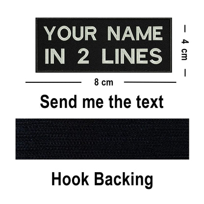 Custom Big Size Patches Personalized Name Embroidered Patch Stripes Badge Emblems Iron On Or Hook Loop Applique For Clothes