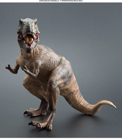 Large-Sized Tyrannosaurus Rex Dinosaur Model Realistic Solid Rubber Hand Puppet Jurassic Figurine - Decorative Gift for Kids And