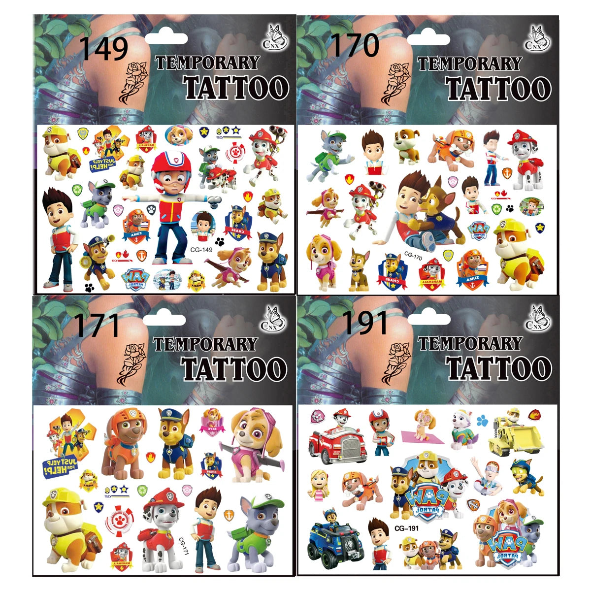 Paw Patrol Party Favors Slap Bracelet Stamps Keychains Gift Bag Stickers Birthday Party Decoration Christmas Stocking Fillers