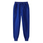 Unisex Solid Jogger Sweatpants Elastic Drawstring Cuff Sports Pants Multi-color Loose Fit Casual Gym Running Trousers Size S-3XL