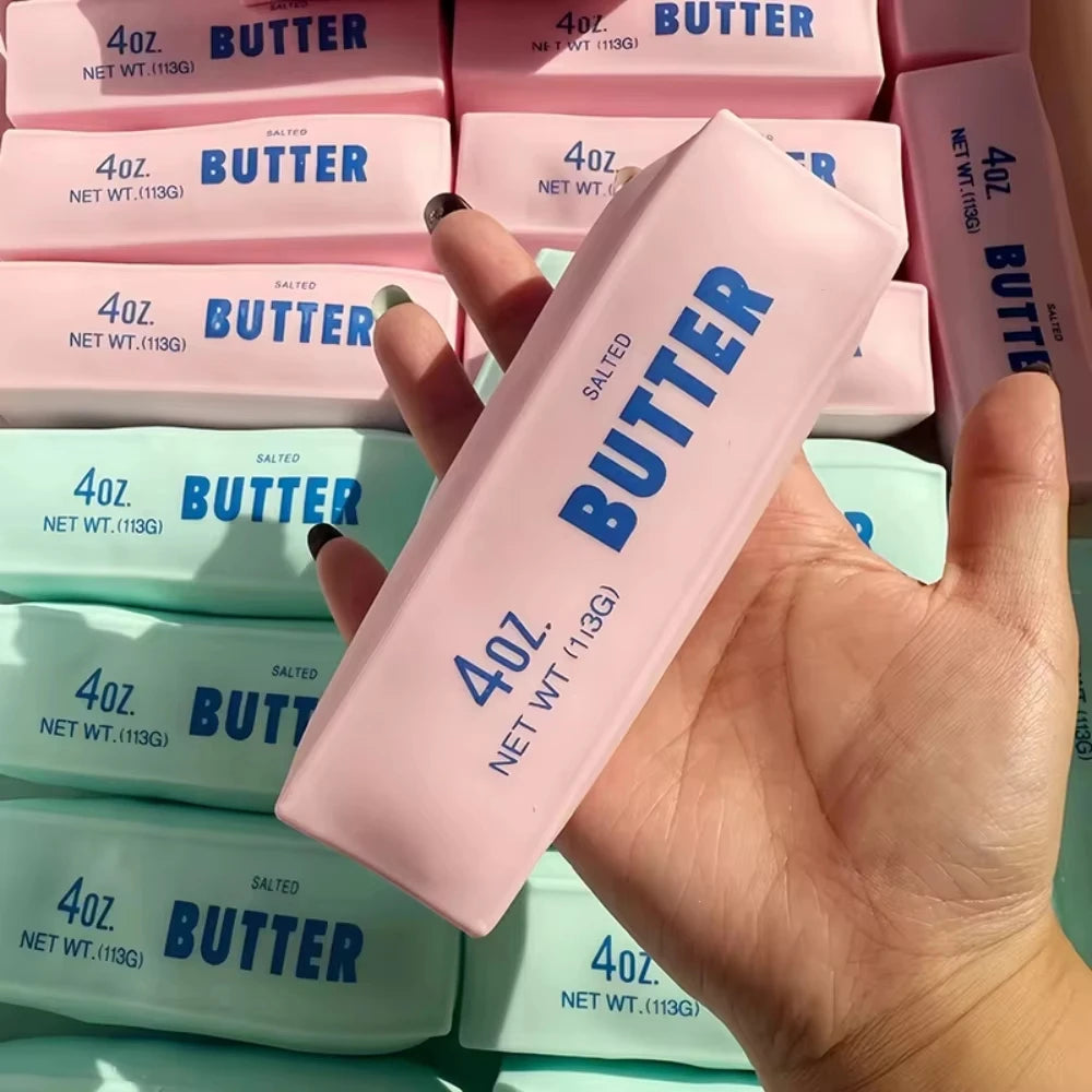 Butter Stick Squishy Stress Ball Fidget Toy Crunchy Squeeze Toy Round Blocks Filled ADHD Anti Stress Release Hand Relax Gift
