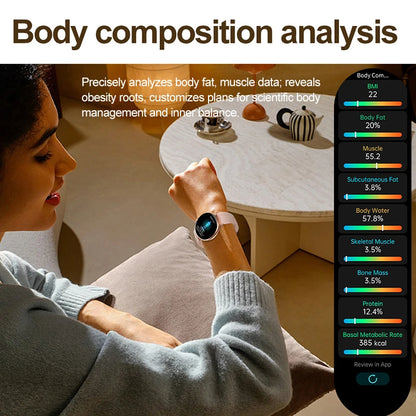 Smartwatch zdrowotny klasy pielęgniarskiej dla kobiet z ekranem AMOLED HD, wodoodpornością IP68, ciśnieniem krwi, połączeniami BT – modny zegarek dla kobiet