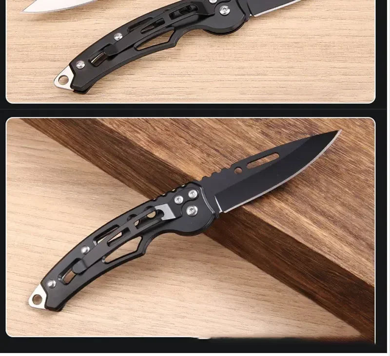 NEW Stainless Steel Folding Knife With Keychain Outdoor Carrying Knife Sharp Pocket Knife Fruit Knife Folding Knife Outdoor Tool
