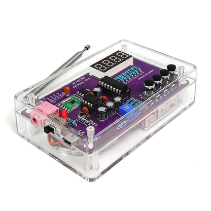 DIY FM Radio Electronic Kit Adjustable Frequency 87-108MHz Practice Soldering RDA5807S Digital Display DIY Soldering HU-017B