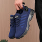 Men's Breathable Running Shoes Anti Slip Casual Fashionable Outdoor Training Hiking Shoes Outdoor Knitted Lace Up Men's Shoes