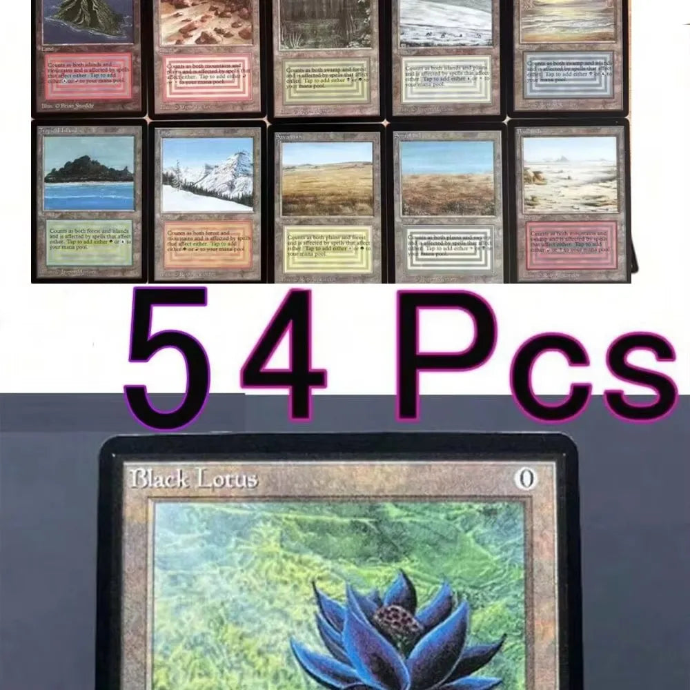 54 Pcs Black Core Cards P9 Dual Land Fetch Land Shock Lands  Proxy Cards