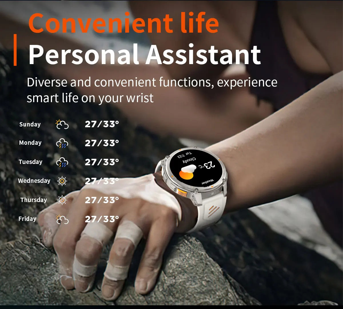 2026 New T-REX3 1100mAh Battery SmartWatch 10ATM Waterproof Compass Altitude HD Bluetooth call Sports Flashlight Smart Watch Men
