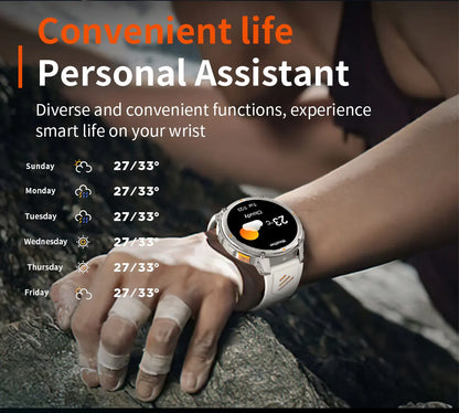 2026 New T-REX3 1100mAh Battery SmartWatch 10ATM Waterproof Compass Altitude HD Bluetooth call Sports Flashlight Smart Watch Men