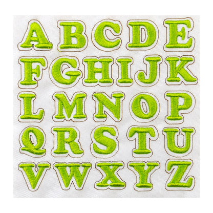 26pcs Small Letter Embroidered Patches Self-Adhesive Fabric Stickers Patche For Fabric, Clothes, Hat, Socks, Jeans,Backpacks