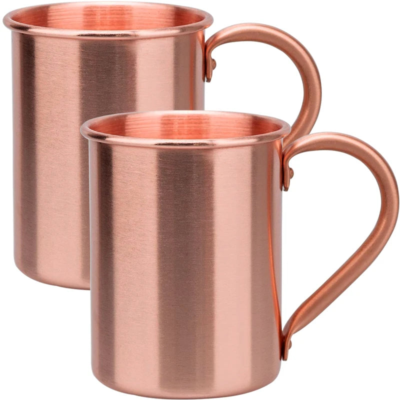 100% Copper Moscow Mule Mug 1/2/3/4PCS Durable Coppery Beer Mugs Coffee Mug Milk Cup Pure Copper Bar Cup Drinkware