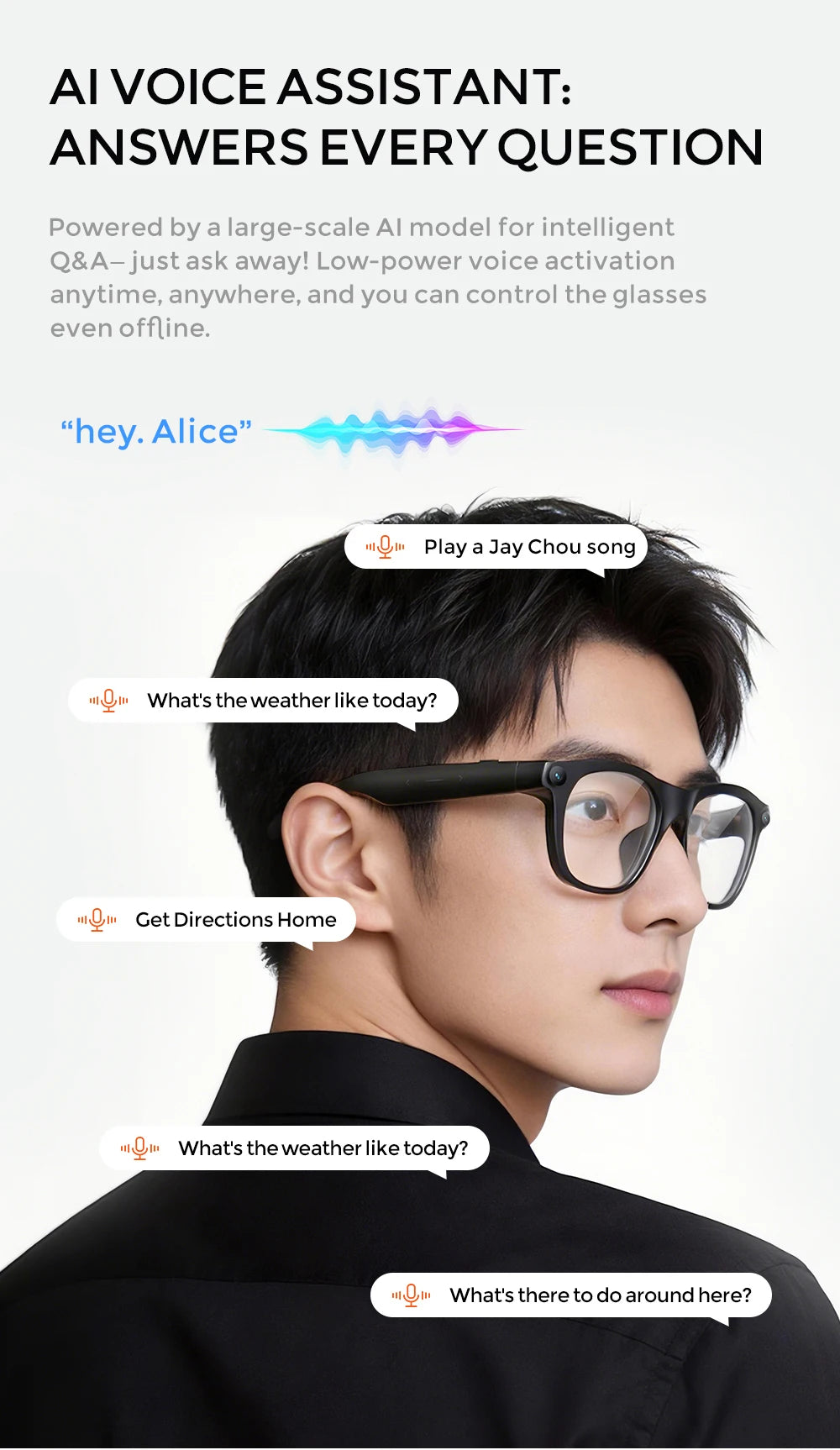 2026 Smart AI Glasses Mini Camera 800W 4K Photo Video Record OpenAI AI Translation Bluetooth Call Music Multifunction Glasses