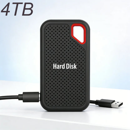Zewnętrzny dysk SSD 4TB Przenośny dysk półprzewodnikowy USB C Wytrzymała konstrukcja Odporny na wstrząsy Pamięć masowa do pracy w terenie