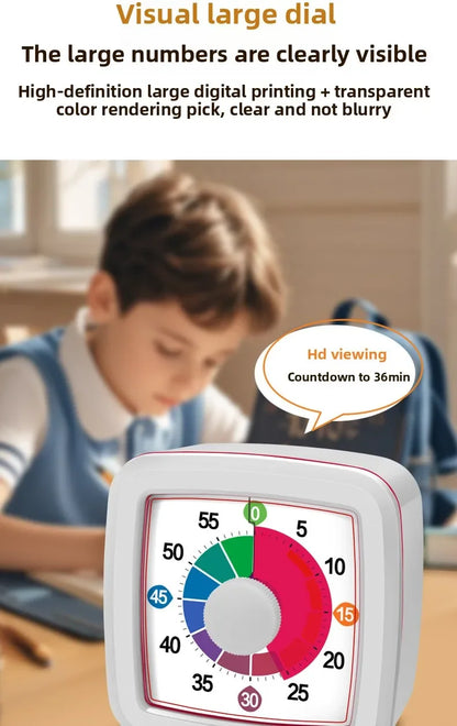 School Visual Timer for Children with Night Light, Digital Stopwatch, Pomodoro Timer for Kitchen and Home Use