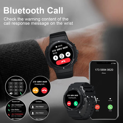 LIGE 2026 Outdoor GPS Sports Tracker Smart Watch Men 1.28"HD Compass Bluetooth Call Waterproof Smartwatch Men For Android IOS