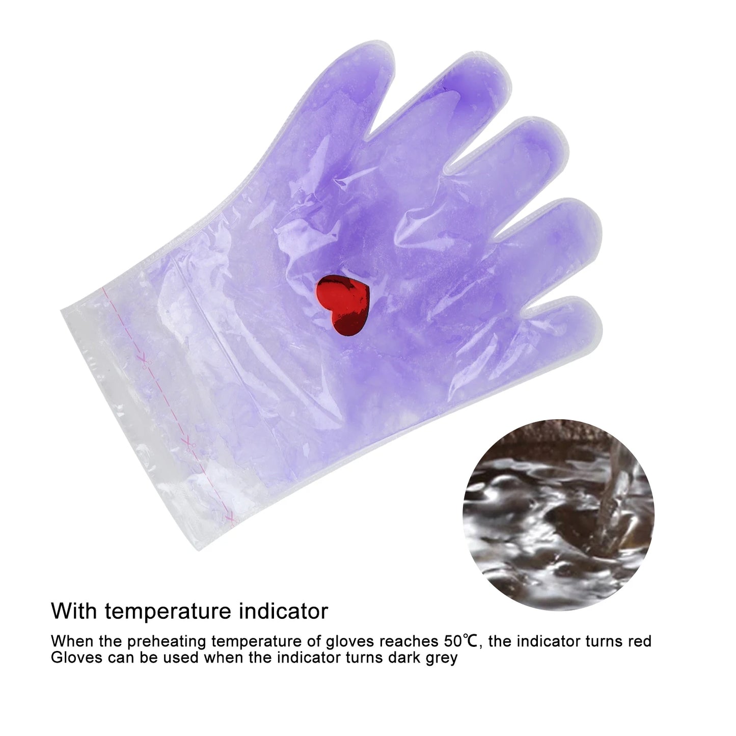 Paraffin Wax Gloves Healing Softening Smoothing Skin Wax Caring Treatment Mask for Hand Feet Paraffin Wax Treatment Gloves