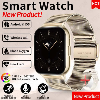 LIGE Fashion Smart Watch Women Bluetooth Call Women‘s Health Monitor Heart Rate Blood Oxygen Sports Fitness Smartwatch For Men