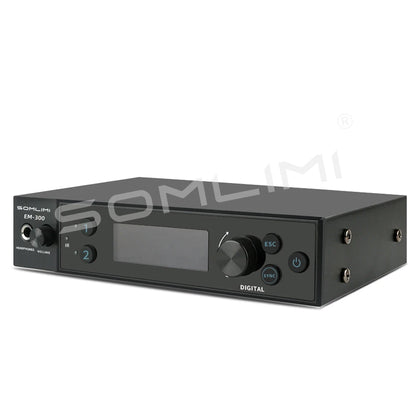 SOMLIMI EM-300 UHF True Diversity Wireless Microphone System for Karaoke Stage Performances Mic Wireless Professionnel