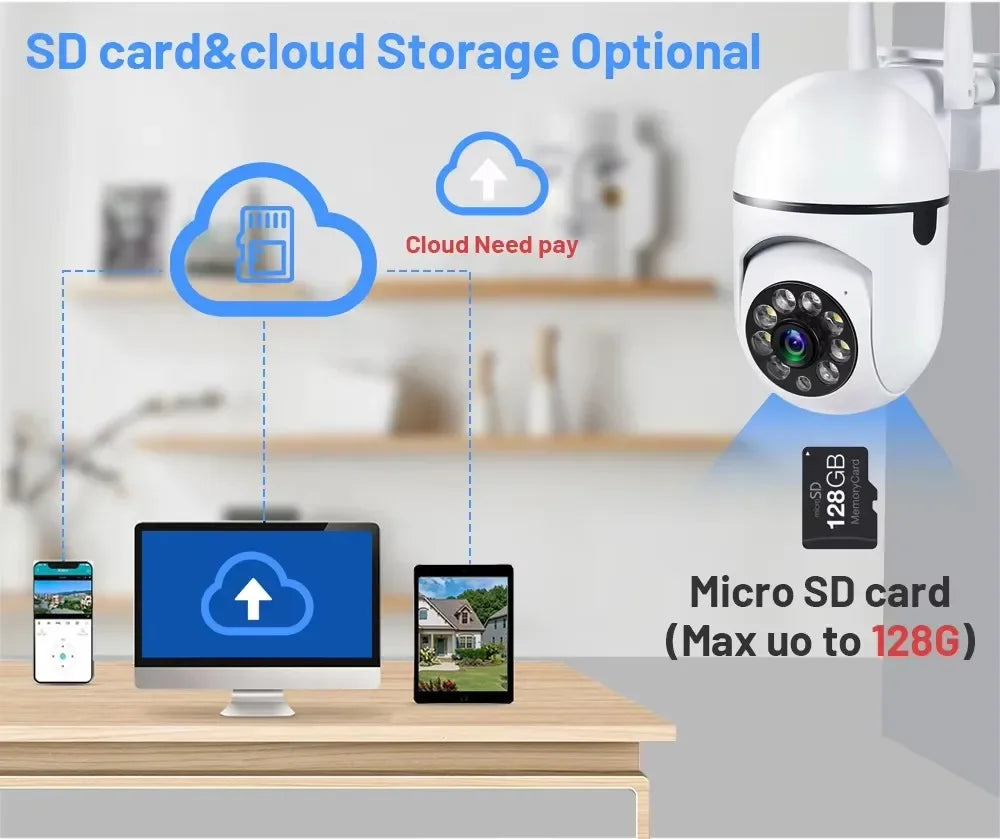 v360 pro WiFI IP Smart Camera 8MP HD Color Night Vision Wireless Home Security Camera 2-Way Sound And Motion Push Notification