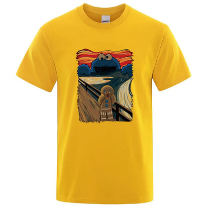 Summer Men High Quality T-shirt Cotton Blend Short Sleeve Print Casual Loose Men T Shirt O-neck Male T-shirt Male Tees  for Men