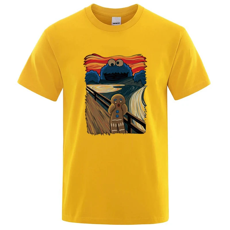 Summer Men High Quality T-shirt Cotton Blend Short Sleeve Print Casual Loose Men T Shirt O-neck Male T-shirt Male Tees  for Men