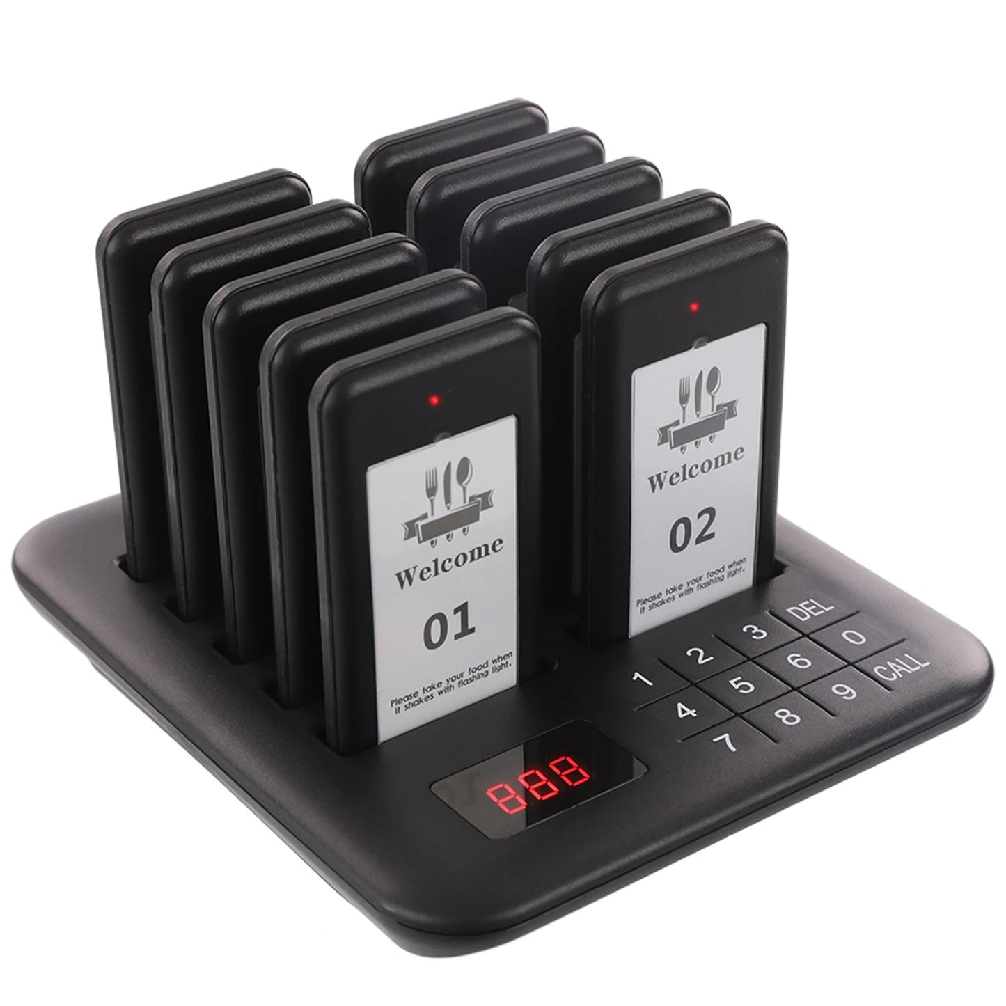 Wireless Restaurant Pager System Guest Customer Waiter Queue Calling Paging Beeper Pager Buzzer For Food Court Cafe  Beach Bar