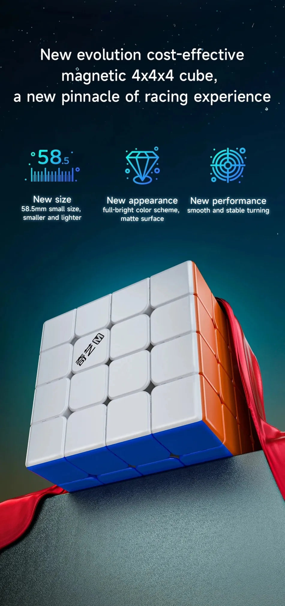 QiYi M Pro Series 2x2 3x3 4x4 Pyramid Magnetic Magic Cube Professional Speed Cubes Education Puzzle  Cubo Magico Toys Gifts