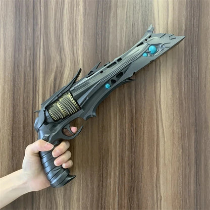 OW Gun Cosplay Cole Cassidy Revolver Prop Peacekeeper Weapons Model Safety PU Rubber Model Halloween No Shooting