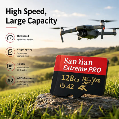 High Speed Flash Card 1TB Original SD Card 128GB Micro TF/SD Card Stable Performance for Laptops/Digital Camera/MP3 Player