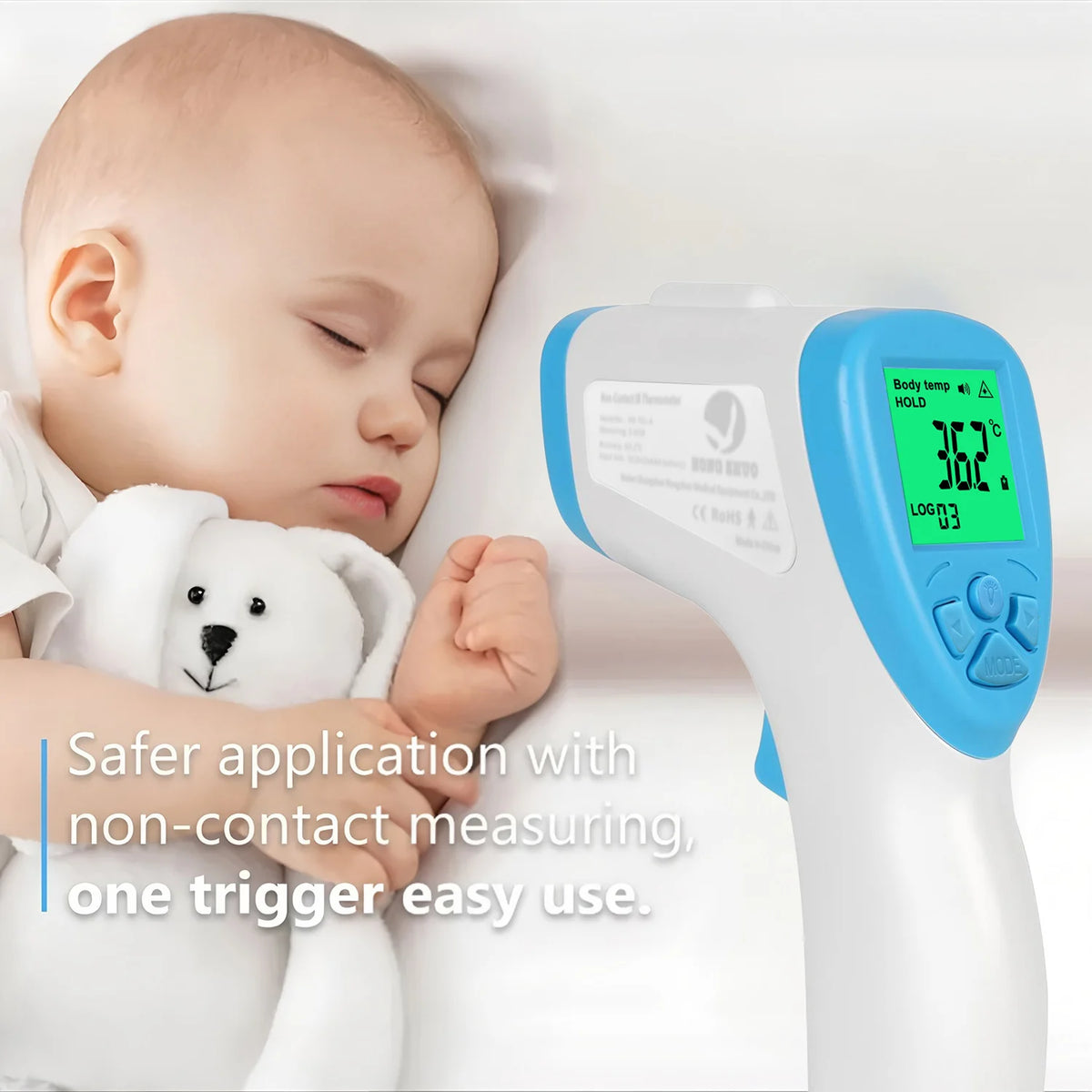Non-Contact Infrared Forehead Thermometer IR Thermometer Fast Reading Portable Finger Pulse Oximeter Health Care Ear Thermometer