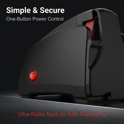 Electric Belt Knife Sharpener for Home, 120# 320# 600# 1000# Grit, Fast Sharpening & Polishing