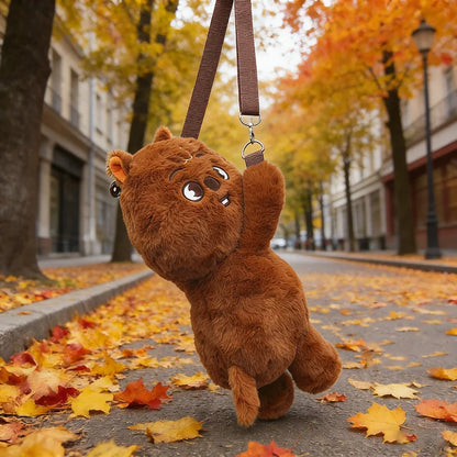 *SKZOO Kpop Plush Toys,Wolf Bear Foxes Duck Cartoon Cute Plush Animal Backpack Dolls, Large Messenger Bag, Throw Pillow, Gift