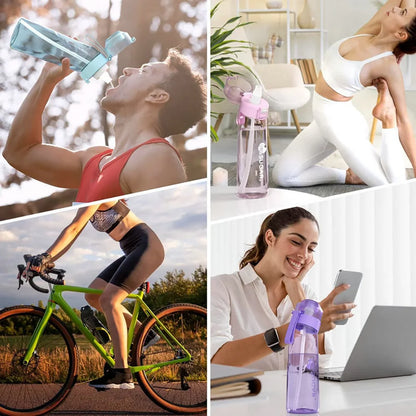 Motion Water Bottle with 1or7 Flavour Pods 650ML large capacity Sports Water Up Bottle Starter up Set New Fruit Fragrance