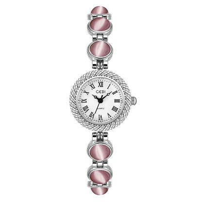 Women Bracelet Watch Ancient Luxury Premium Cat Eye Stone Colorful chain Watches Waterproof Ladies Fashion Quartz Wristwatch