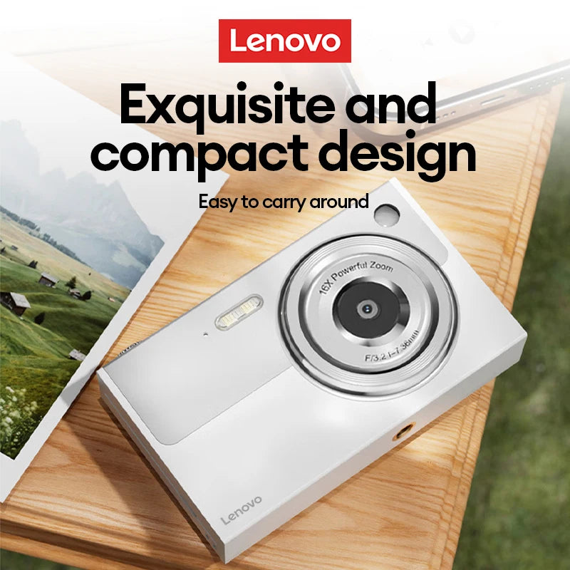 Cyfrowy Aparat Fotograficzny Lenovo 96MP 16-krotny Zoom Cyfrowy Aparat dla Studentów do Użytku Zewnętrznego Przeciwwstrząsowy Cyfrowe Wideo Autofocus z Kartą 32G XJ22