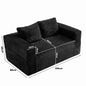 Boneless Deep Seat Loveseat No Assembly Needed Foam Base Sofa Soft Corduroy Fabric Apartment Bedroom Office Modern Living Room