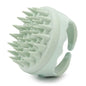 Hair Scalp Massager Shampoo Brush Hair Scrubber Washing Brush Silicone Scalp Exfoliator for Dandruff Removal- Beige