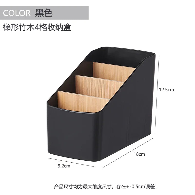 Desktop Remote Control Organizer, TV Remote Holder Tabletop Storage Box Bedroom Living Room Office  Multipurpose Organizer