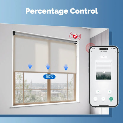 MOES Tuya Automatic Smart Zigbee Roller Shade Blinds Motor for 38mm Tube Remote Control work with Smart Life Alexa Google Home